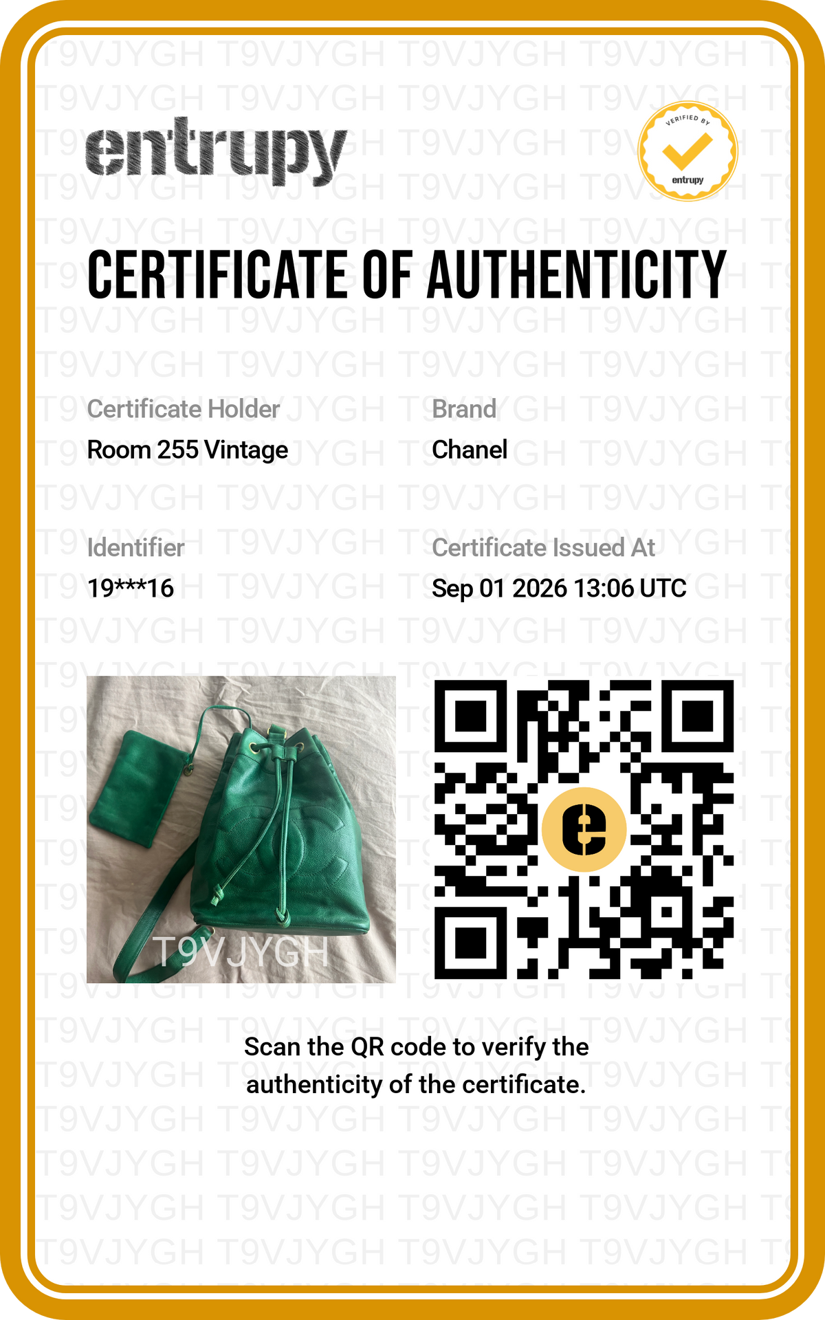 Chanel Green Caviar Backpack Series 1