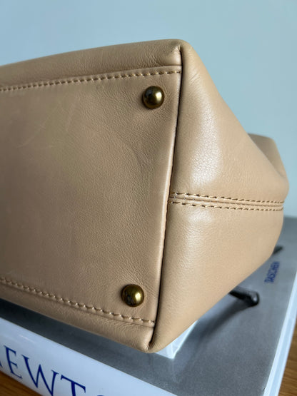Chanel Vintage Small Cerf Two Way Tote Beige 2002-2004 7 Series