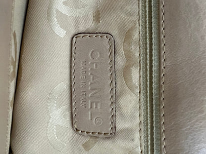 Chanel Vintage Small Cerf Two Way Tote Beige 2002-2004 7 Series