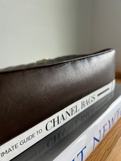 Chanel Vintage Brown Matelasse Shoulder Bag 1989-1992 era