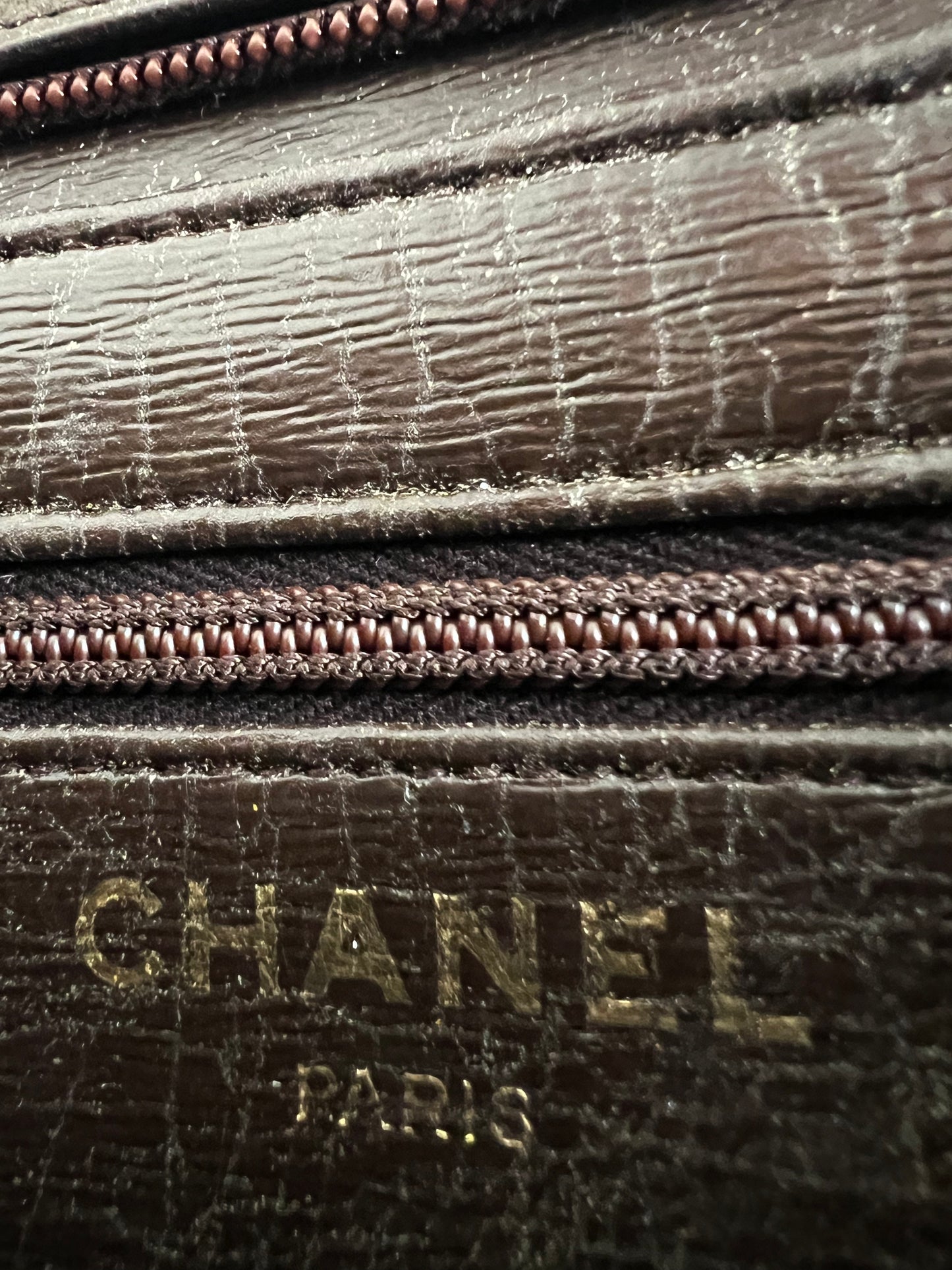 Chanel Vintage Brown Matelasse Shoulder Bag 1989-1992 era