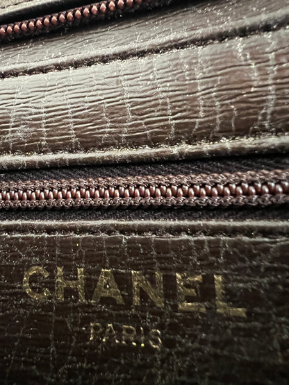 Chanel Vintage Brown Matelasse Shoulder Bag 1989-1992 era
