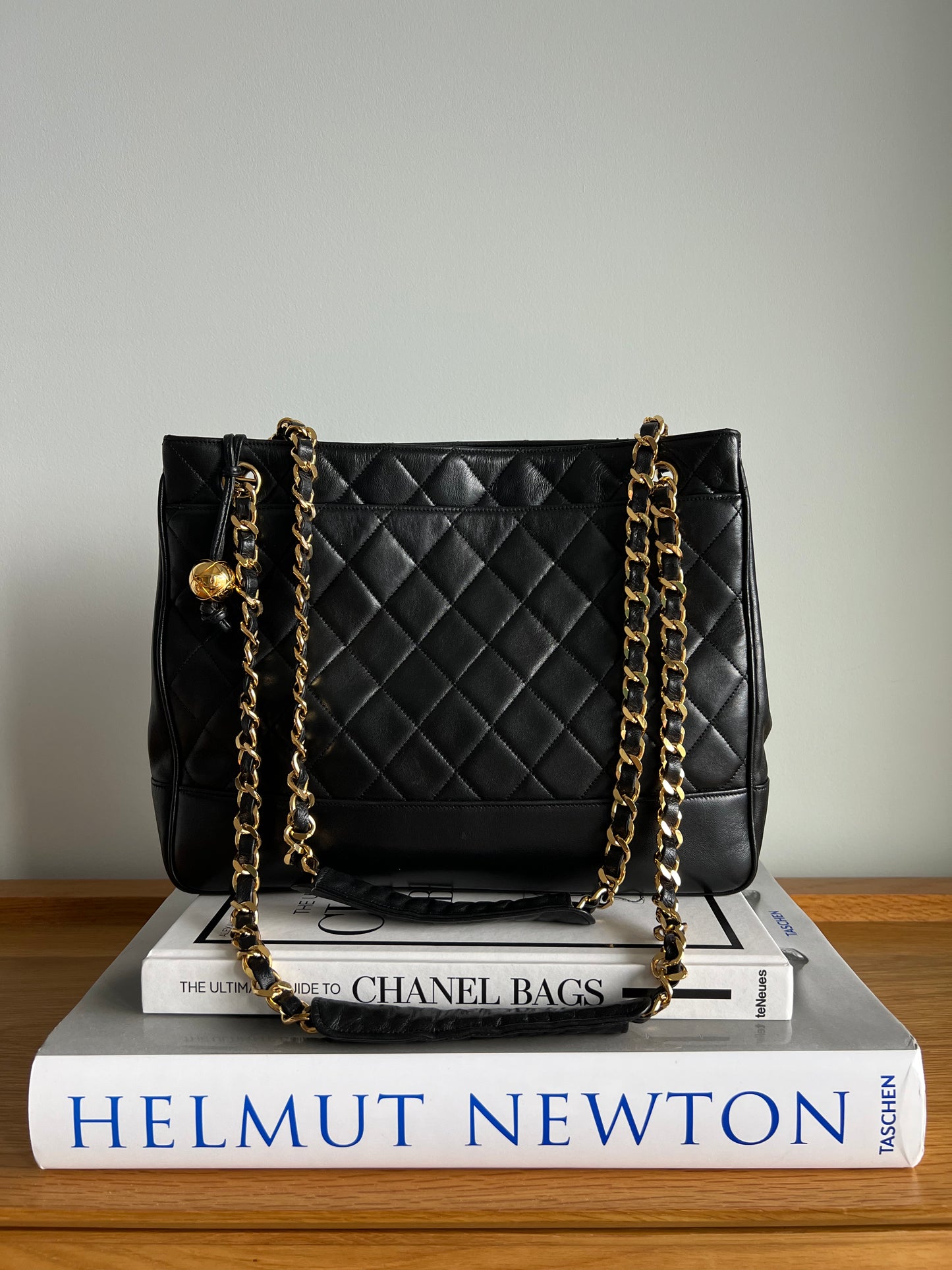 Chanel Black Vintage Matelasse Shoulder Bag 1992 era