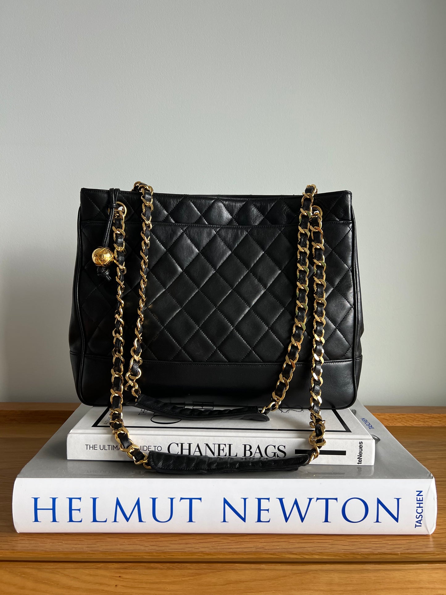 Chanel Black Vintage Matelasse Shoulder Bag 1992 era