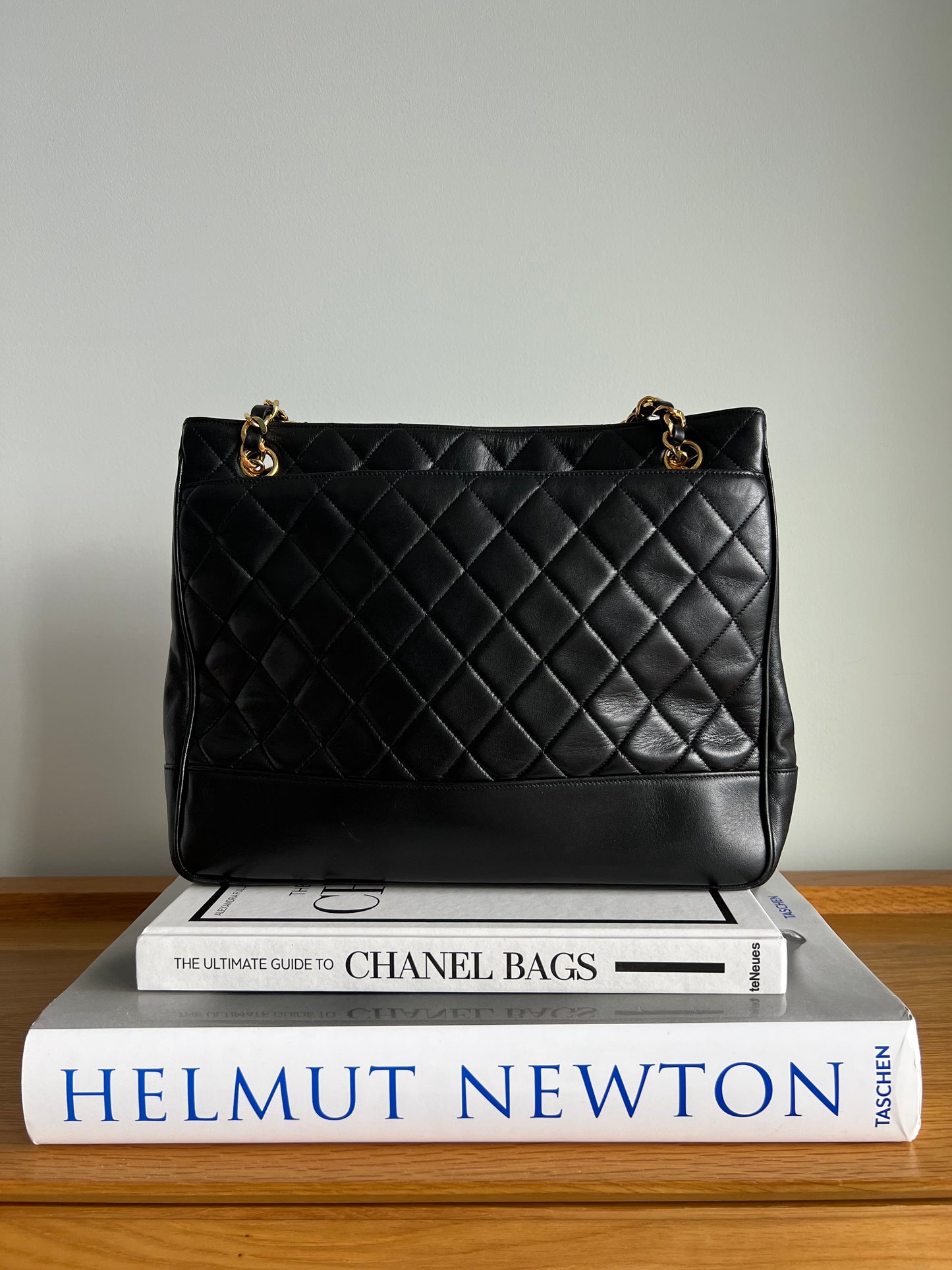Chanel Black Vintage Matelasse Shoulder Bag 1992 era