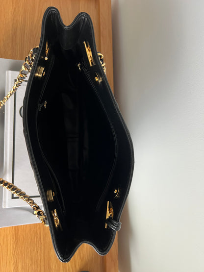 Chanel Black Vintage Matelasse Shoulder Bag 1992 era
