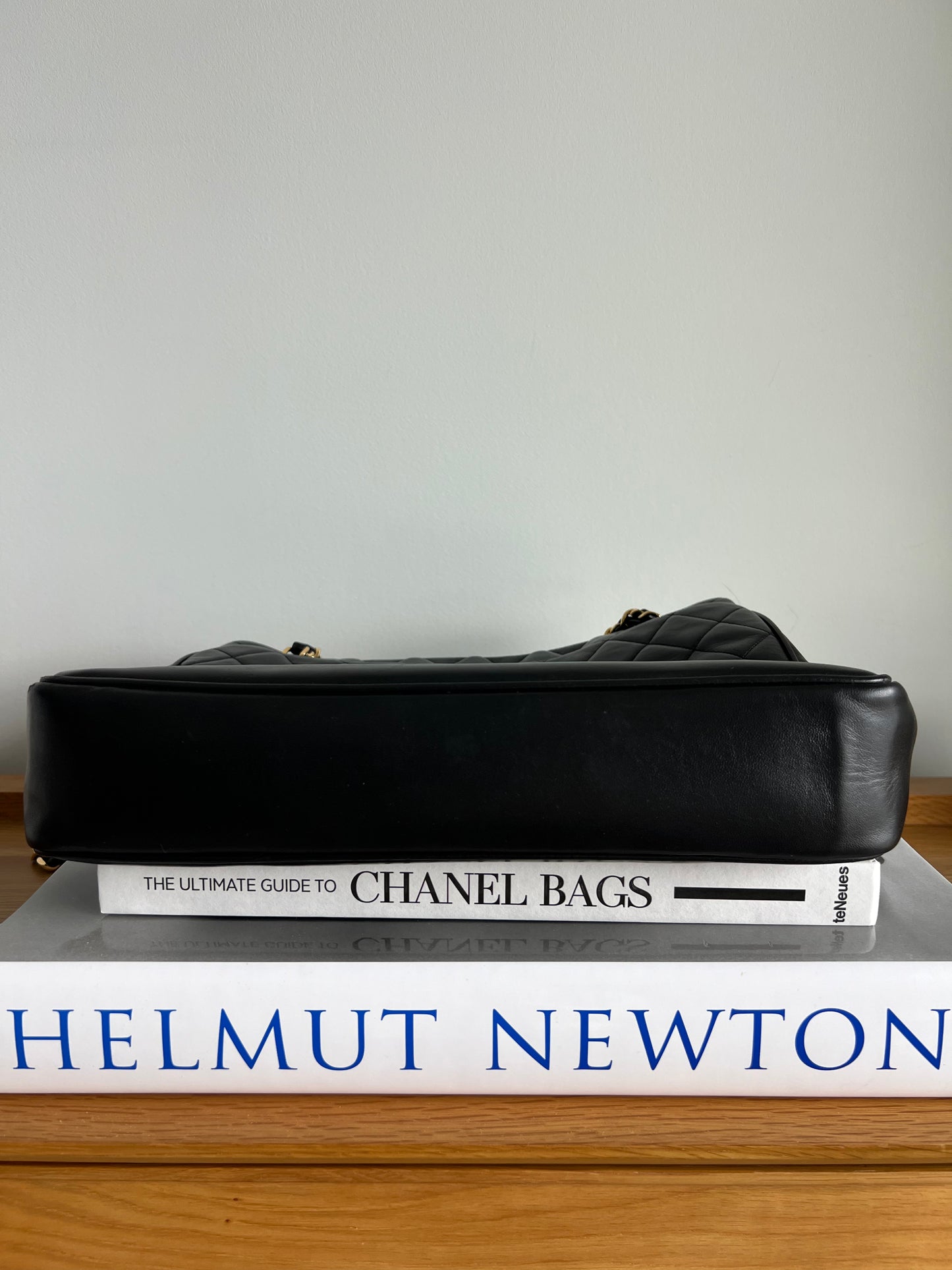 Chanel Black Vintage Matelasse Shoulder Bag 1992 era