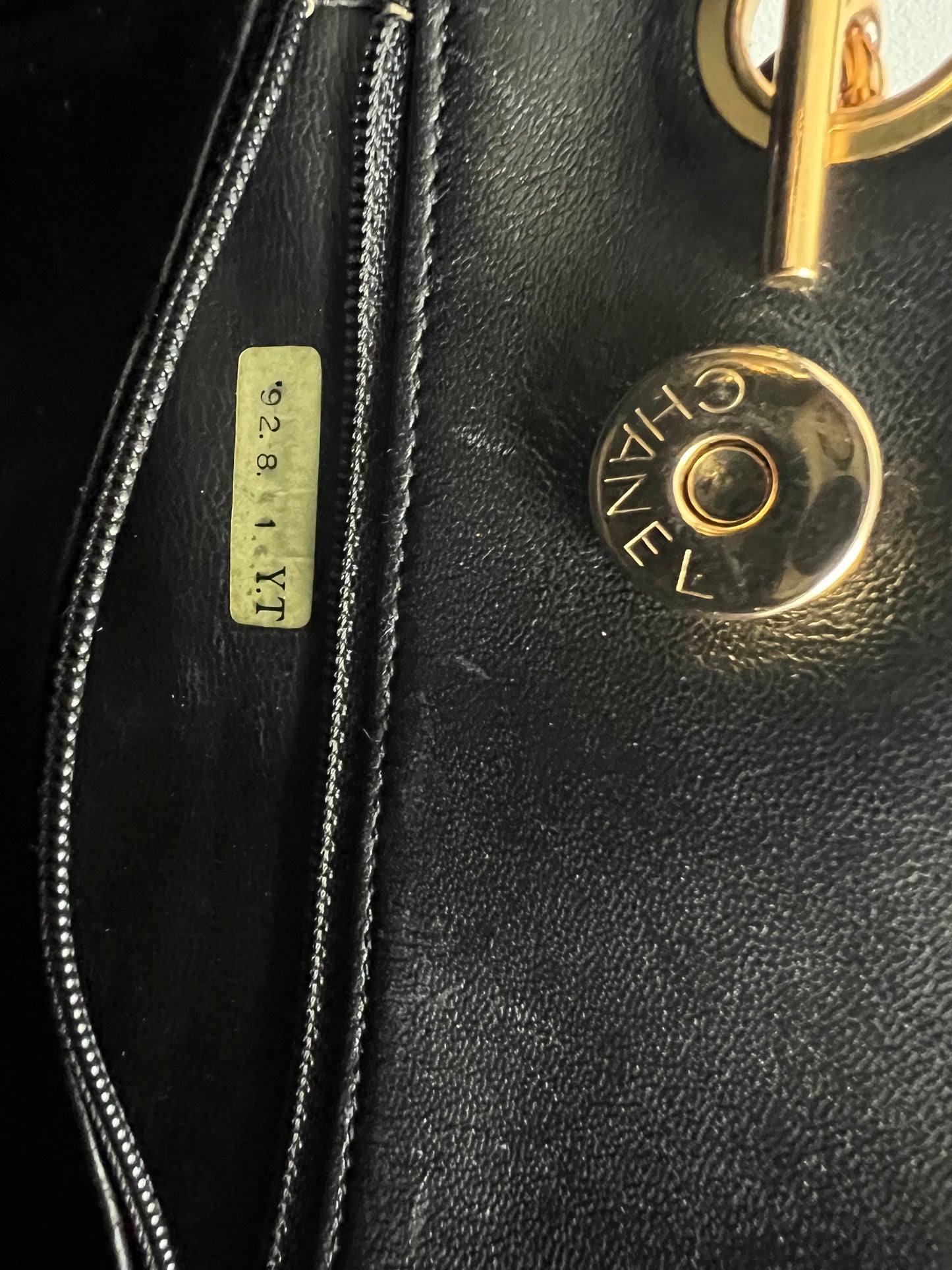 Chanel Black Vintage Matelasse Shoulder Bag 1992 era