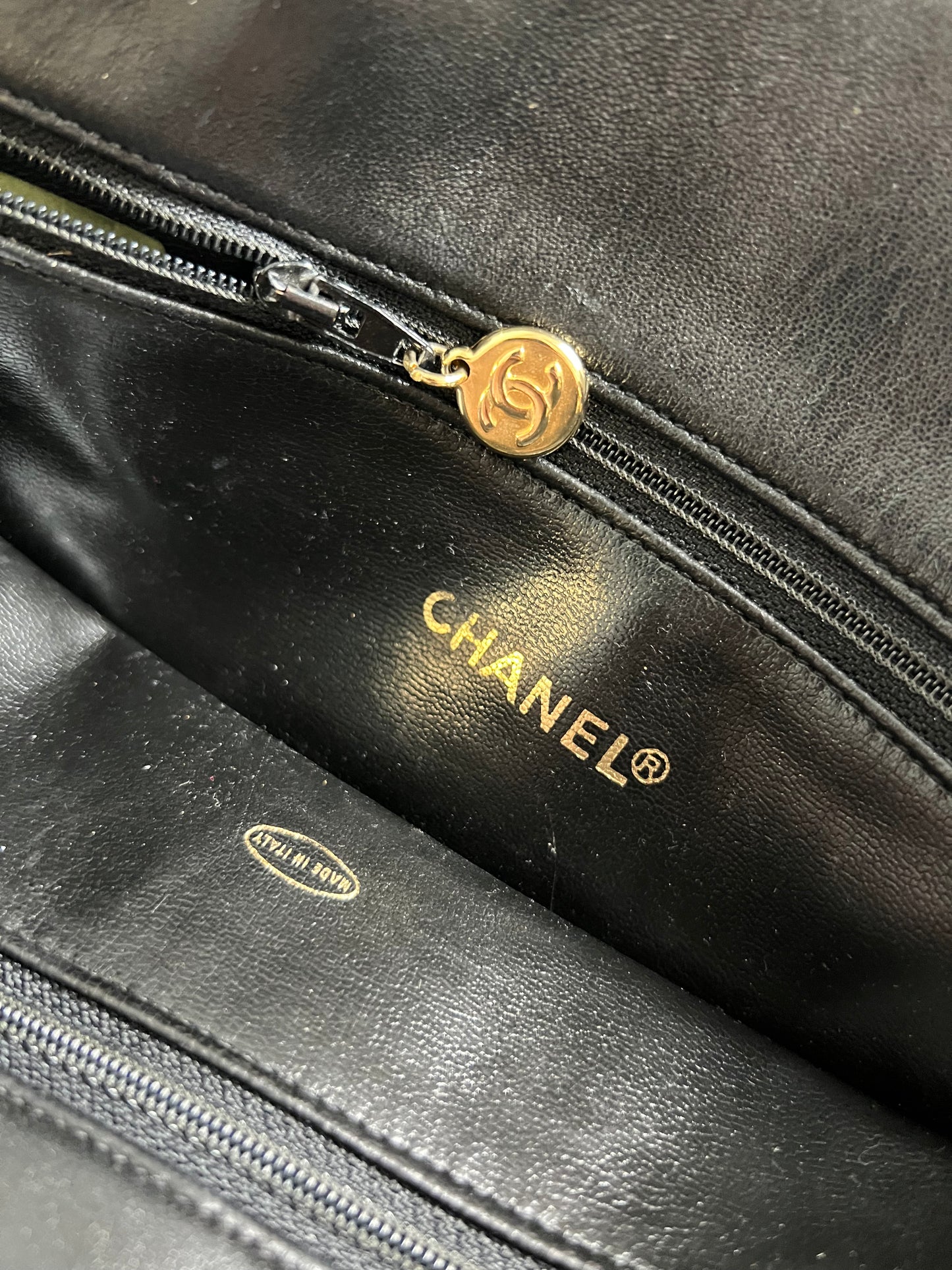 Chanel Black Vintage Matelasse Shoulder Bag 1992 era