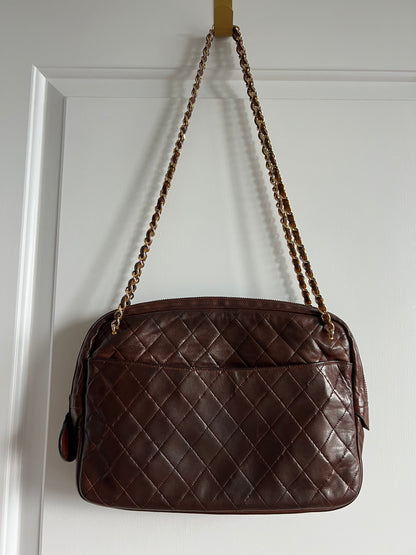Chanel Vintage Matelasse Shoulder Camera Bag - late 1970, early 1980s