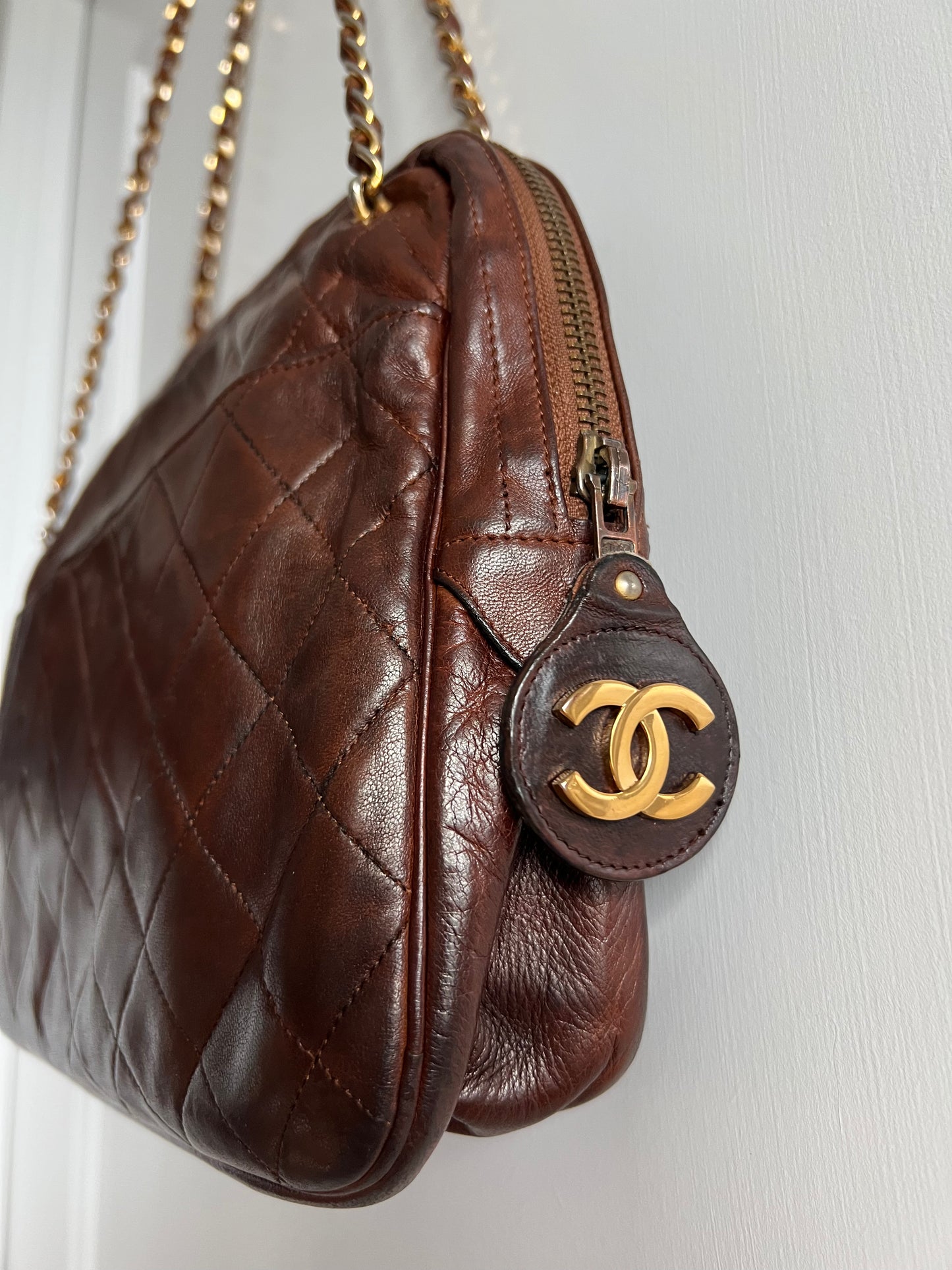 Chanel Vintage Matelasse Shoulder Camera Bag - late 1970, early 1980s