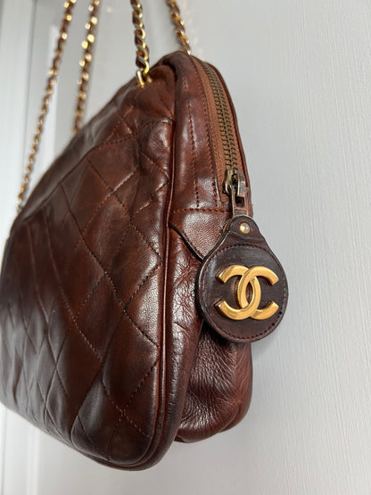 Chanel Vintage Matelasse Shoulder Camera Bag - late 1970, early 1980s