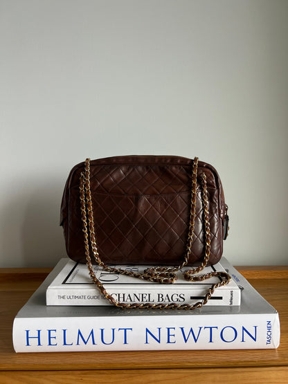 Chanel Vintage Matelasse Shoulder Camera Bag - late 1970, early 1980s