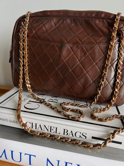 Chanel Vintage Matelasse Shoulder Camera Bag - late 1970, early 1980s