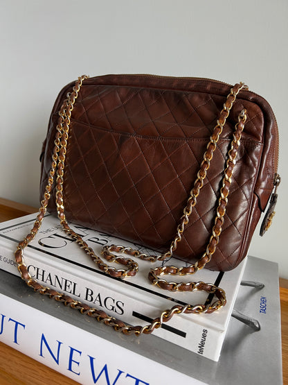 Chanel Vintage Matelasse Shoulder Camera Bag - late 1970, early 1980s