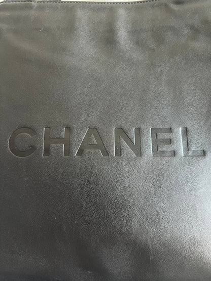Chanel Extra Large Black Lamb Leather Tote Series 5 Full Set