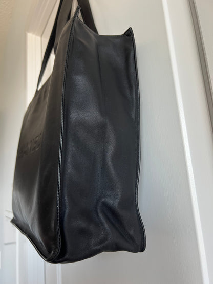 Chanel Extra Large Black Lamb Leather Tote Series 5 Full Set
