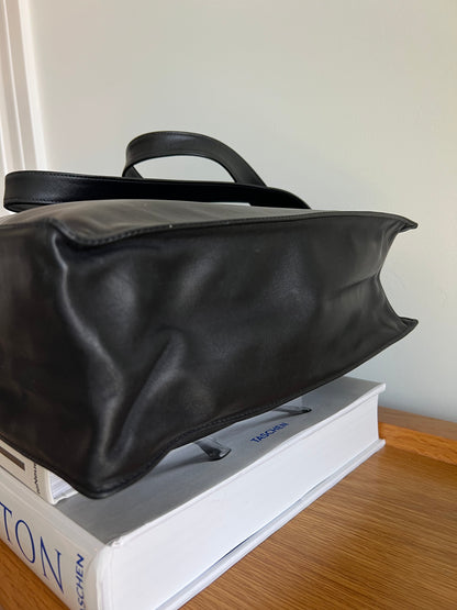 Chanel Extra Large Black Lamb Leather Tote Series 5 Full Set