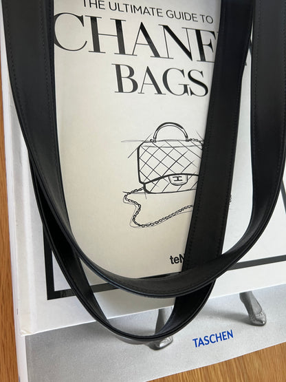 Chanel Extra Large Black Lamb Leather Tote Series 5 Full Set