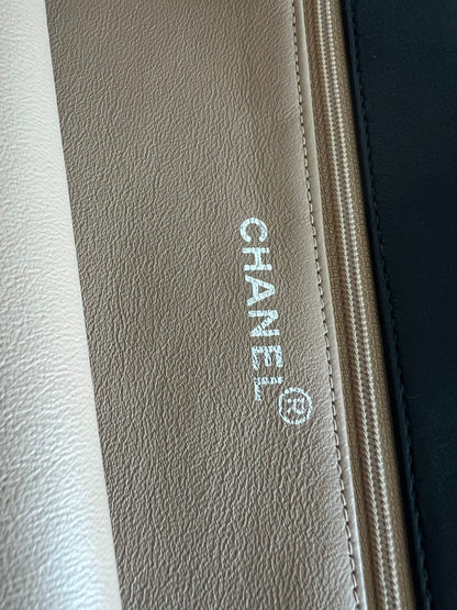 Chanel Extra Large Black Lamb Leather Tote Series 5 Full Set
