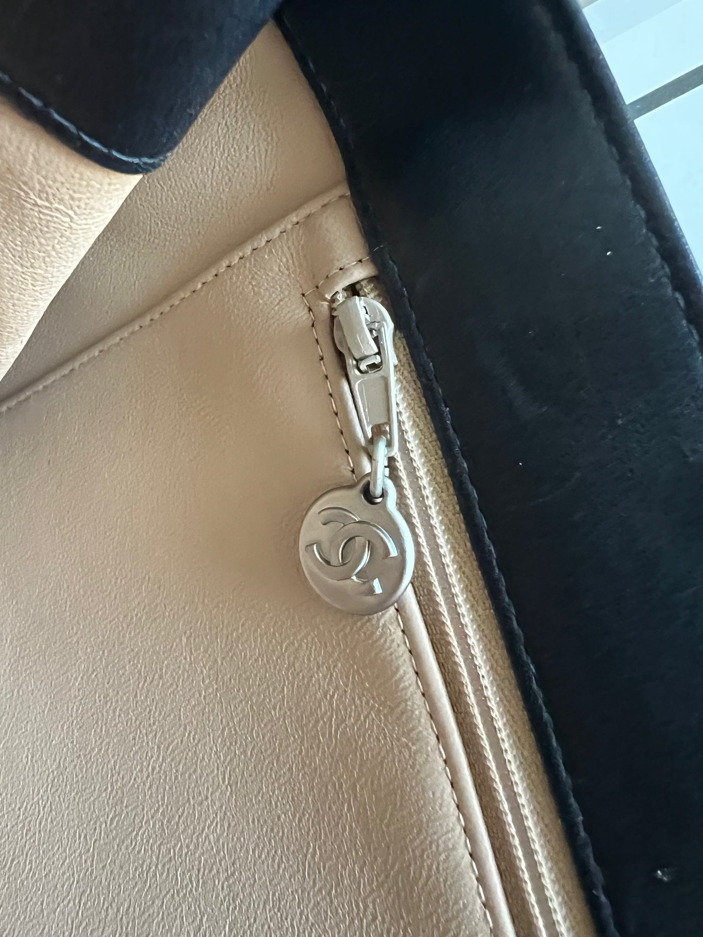 Chanel Extra Large Black Lamb Leather Tote Series 5 Full Set