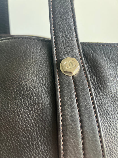 Chanel Bolt Bowler Brown Medium