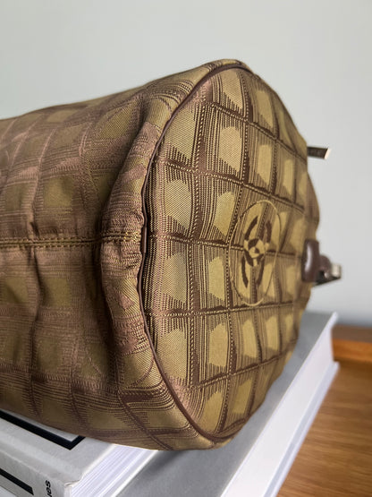 Chanel Travel Line Duffle and Pouch - Khaki