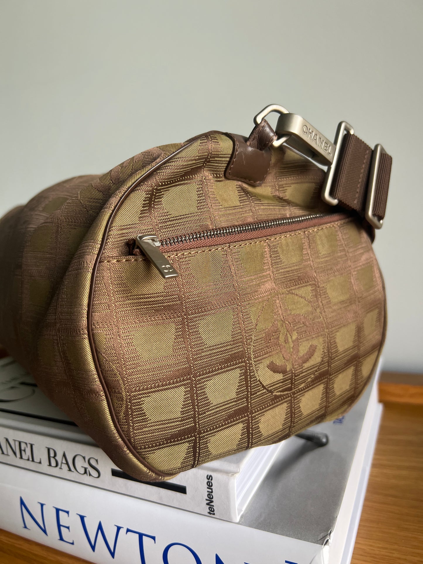 Chanel Travel Line Duffle and Pouch - Khaki