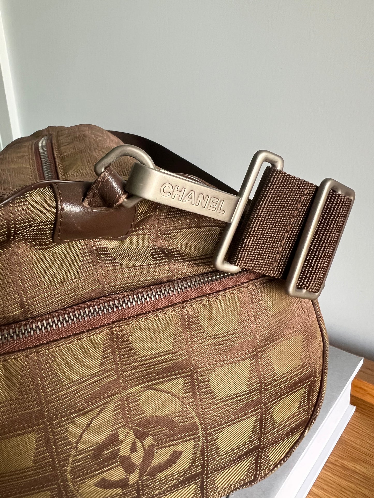 Chanel Travel Line Duffle and Pouch - Khaki