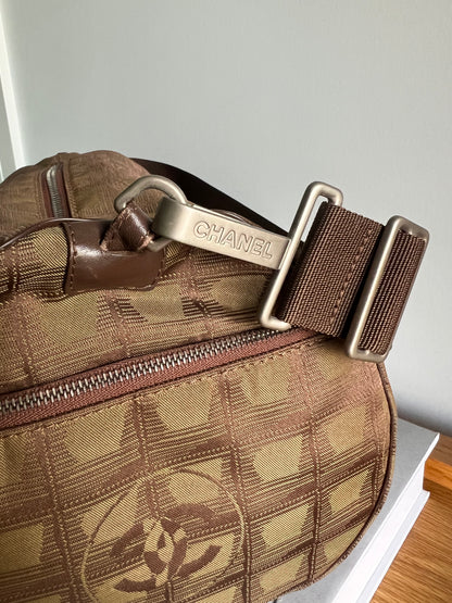 Chanel Travel Line Duffle and Pouch - Khaki