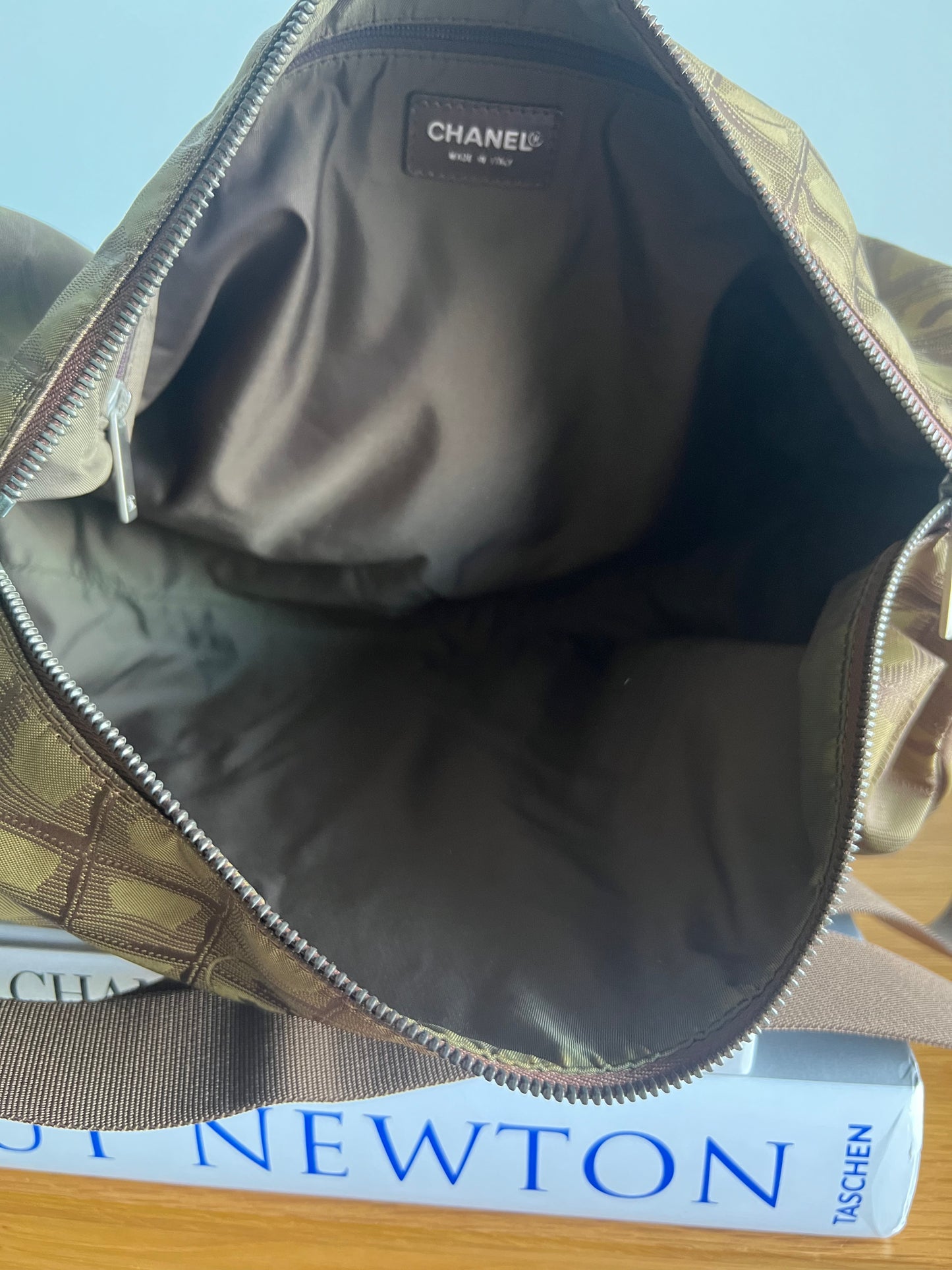Chanel Travel Line Duffle and Pouch - Khaki