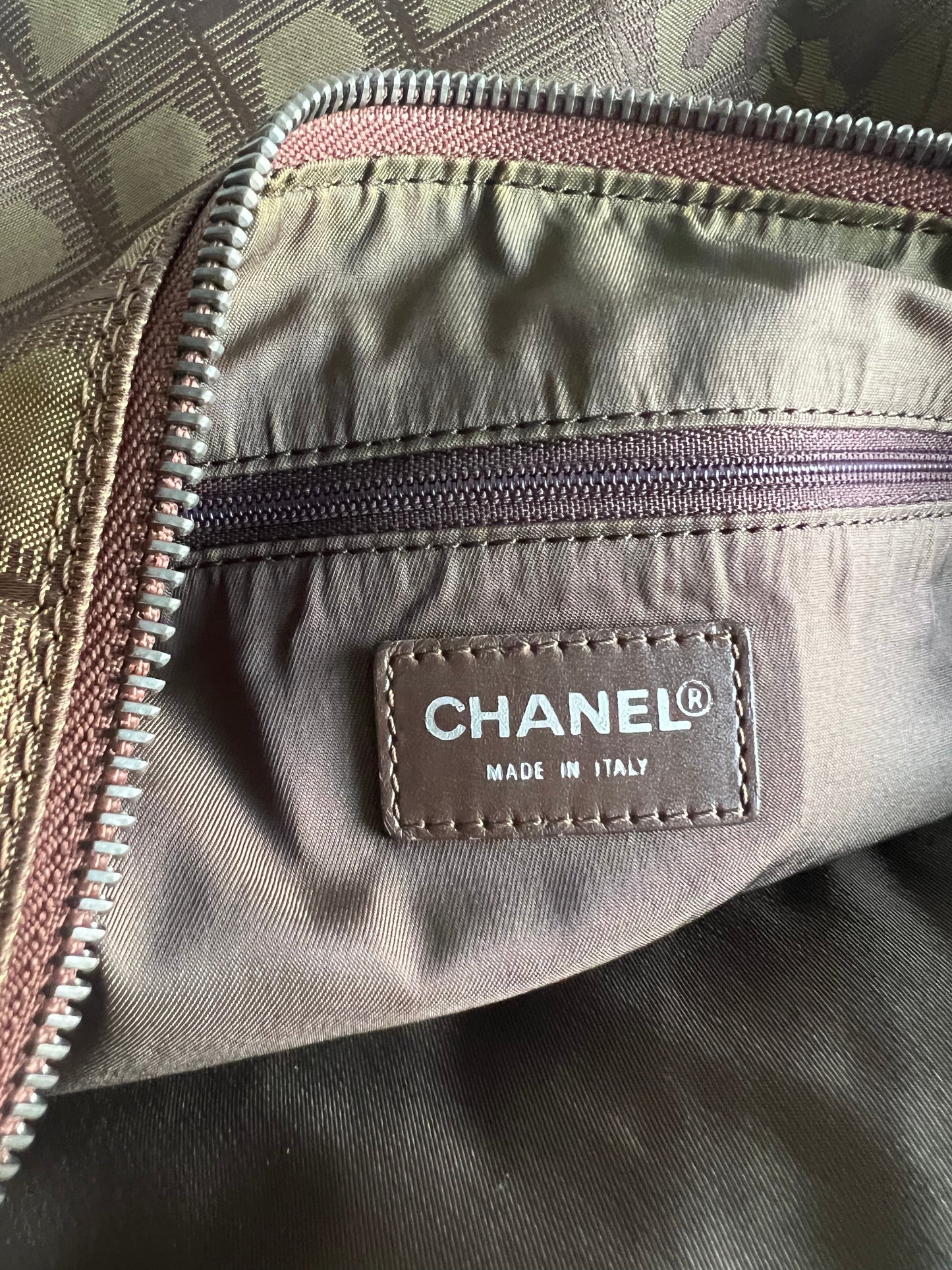 Chanel Travel Line Duffle and Pouch - Khaki