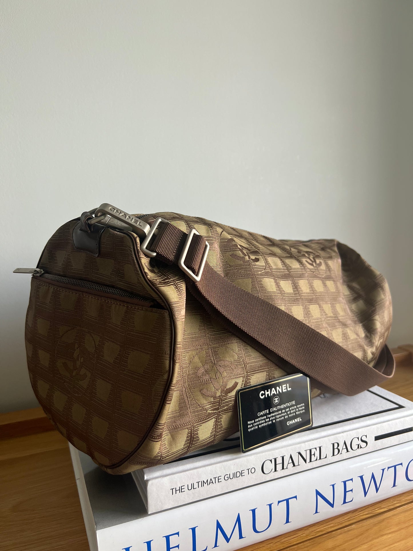 Chanel Travel Line Duffle and Pouch - Khaki