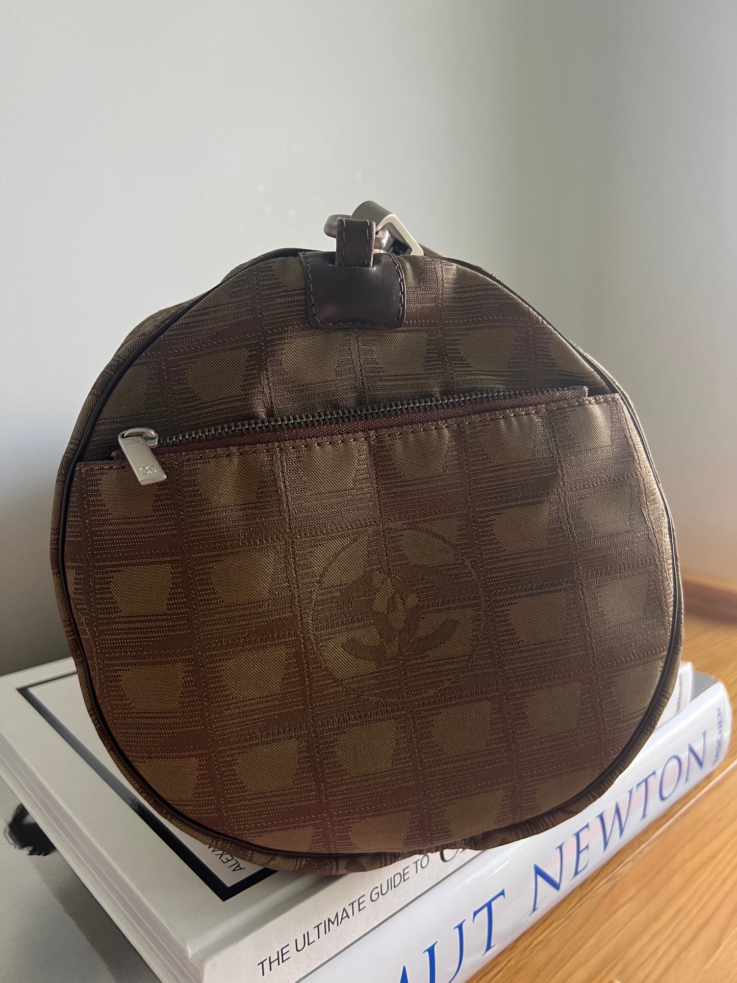 Chanel Travel Line Duffle and Pouch - Khaki