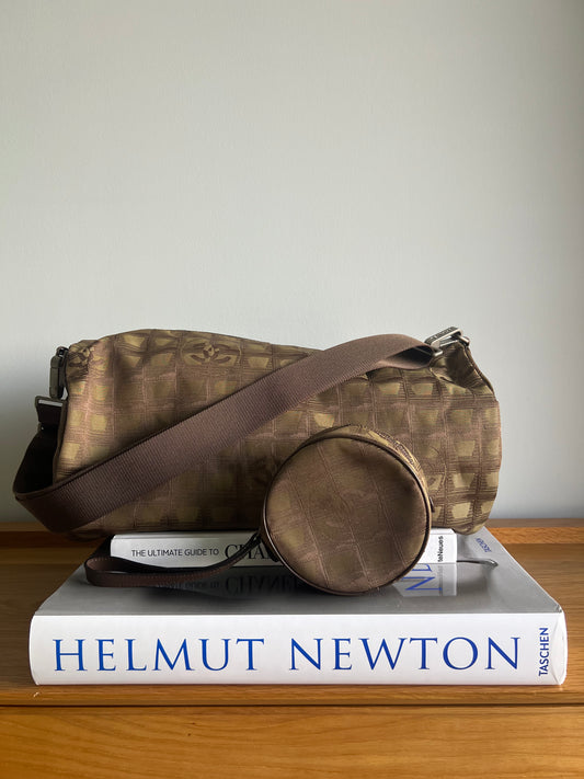 Chanel Travel Line Duffle and Pouch - Khaki