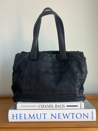 Chanel Travel Line Tote and Pouch Set In Black