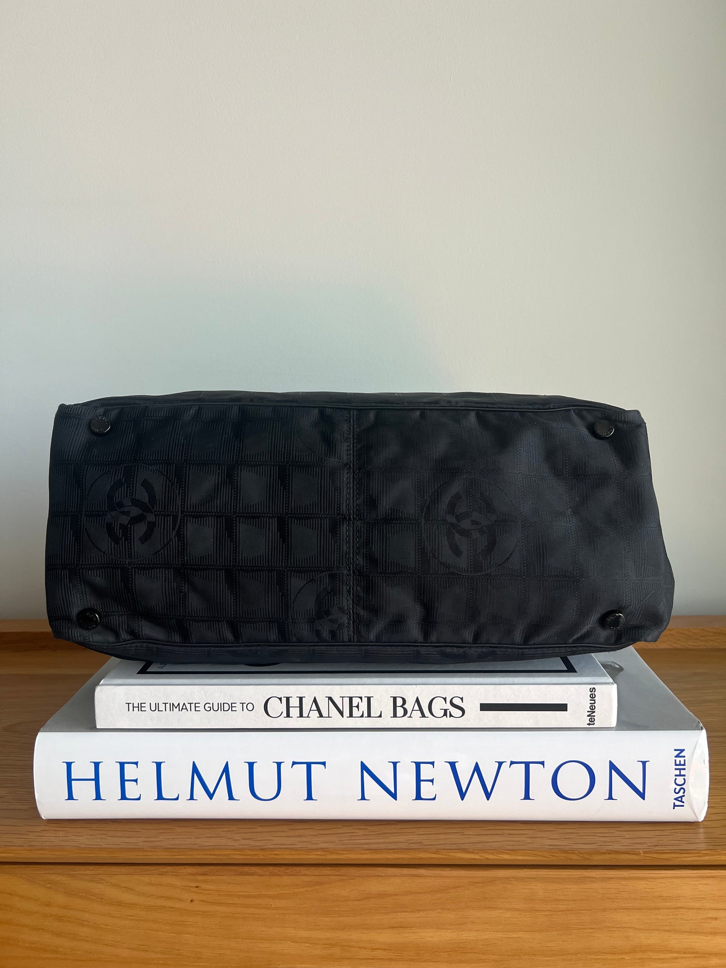 Chanel Travel Line Tote and Pouch Set In Black
