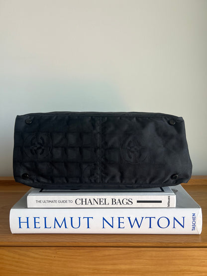 Chanel Travel Line Tote and Pouch Set In Black