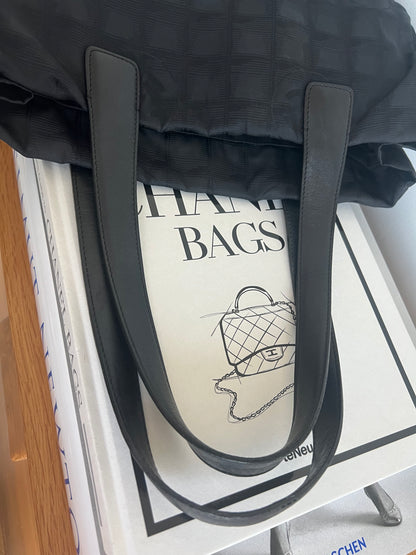 Chanel Travel Line Tote and Pouch Set In Black