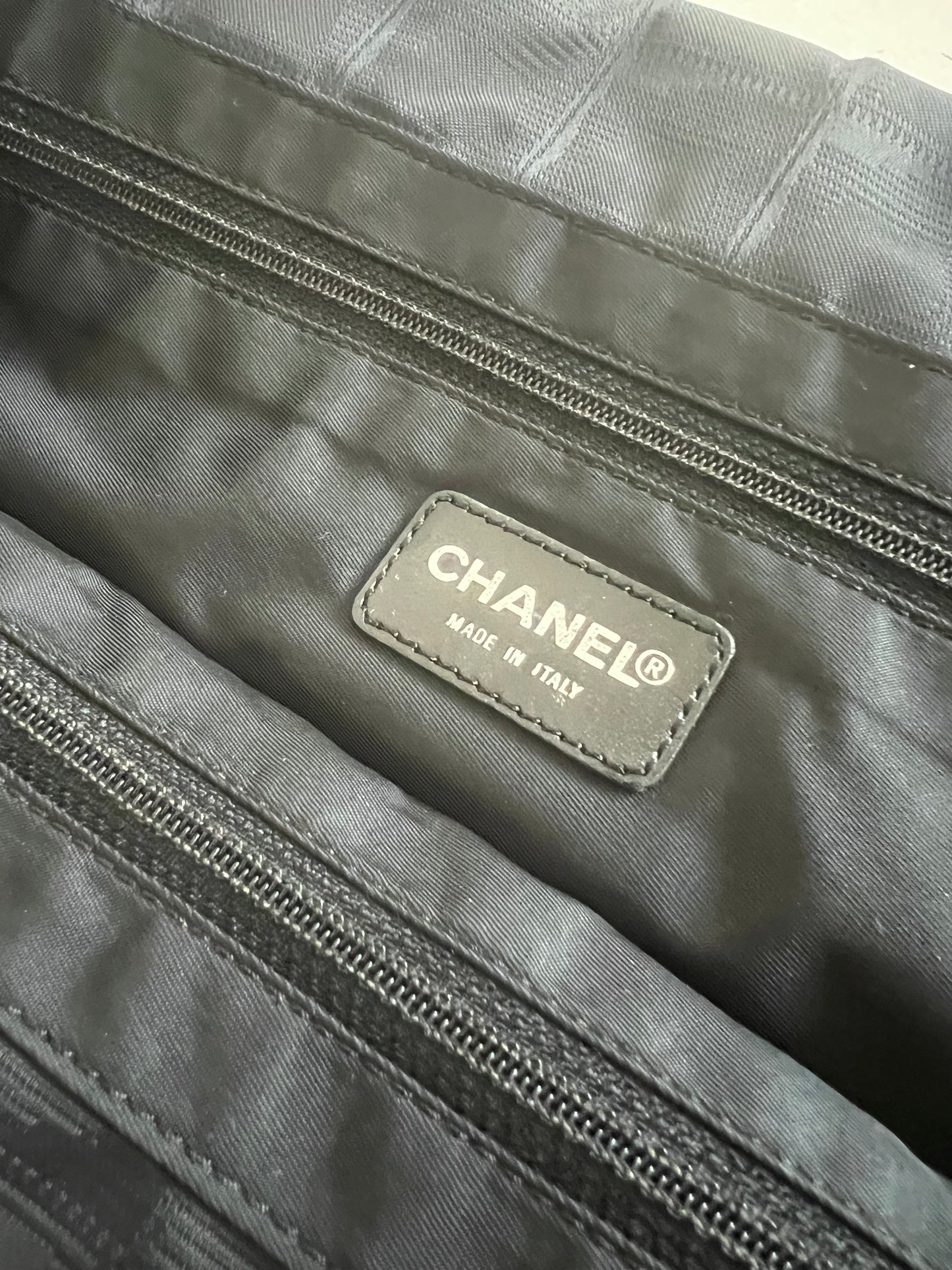Chanel Travel Line Tote and Pouch Set In Black
