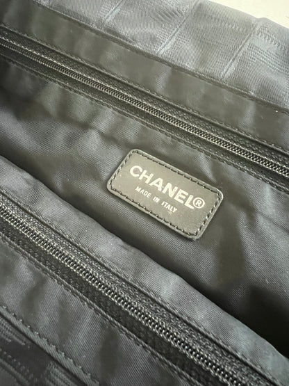 Chanel Travel Line Tote and Pouch Set In Black