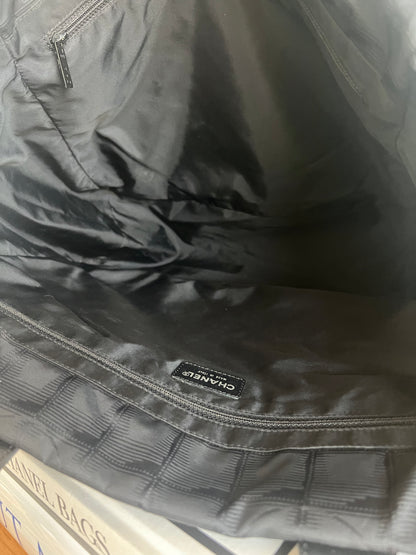 Chanel Travel Line Tote and Pouch Set In Black