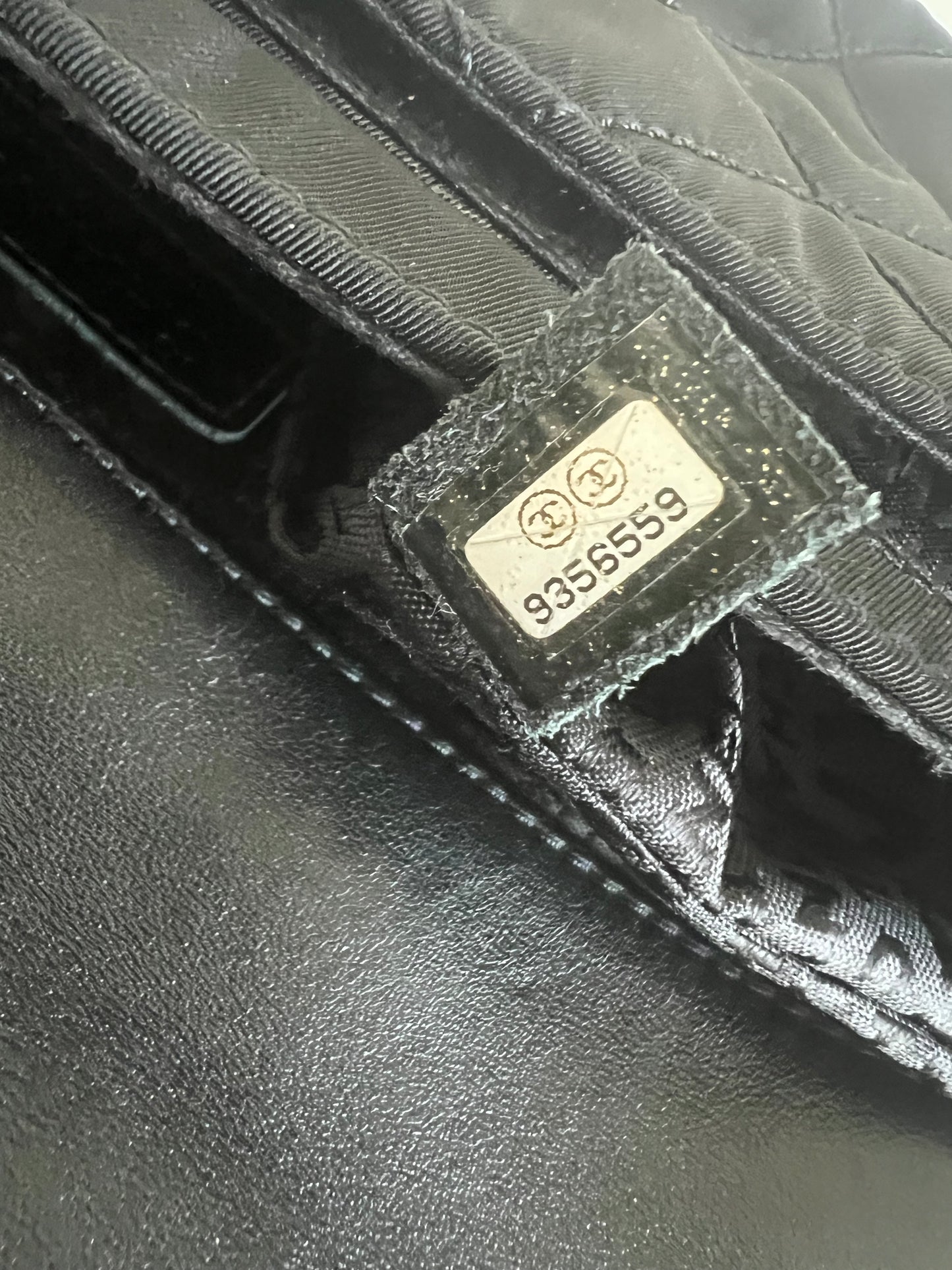 Chanel Giant 2.55 Mademoiselle Black Quilted Nylon Flap