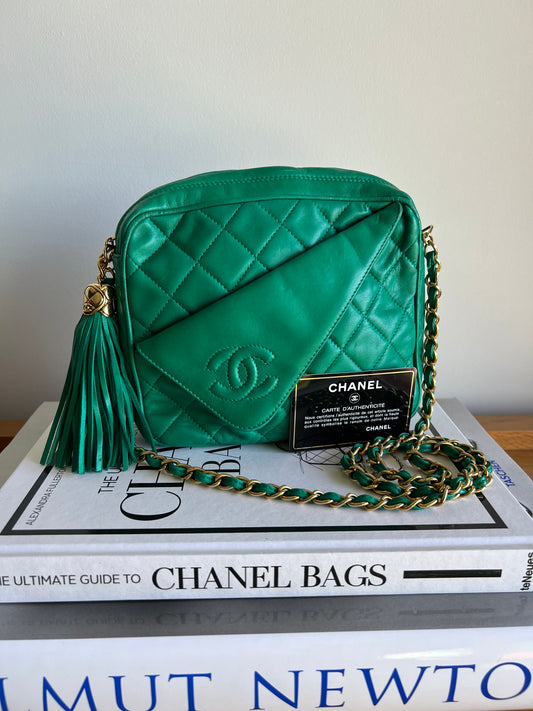 Chanel Emerald Green Camera Bag - Series 1 - Full Set