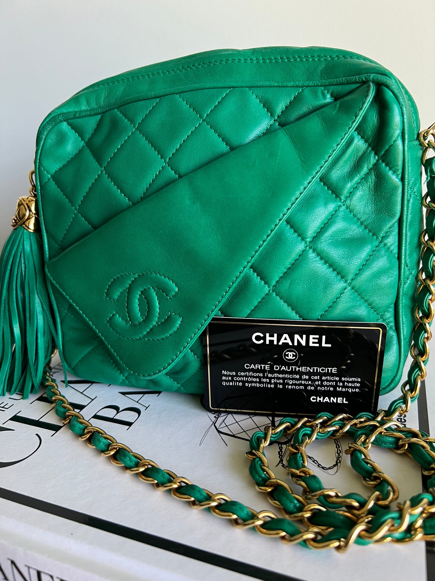 Chanel Emerald Green Camera Bag - Series 1 - Full Set