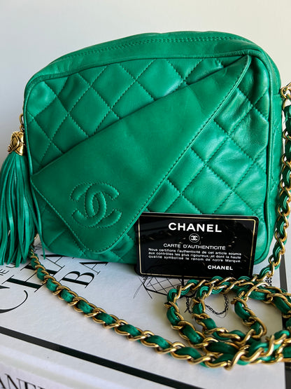 Chanel Emerald Green Camera Bag - Series 1 - Full Set