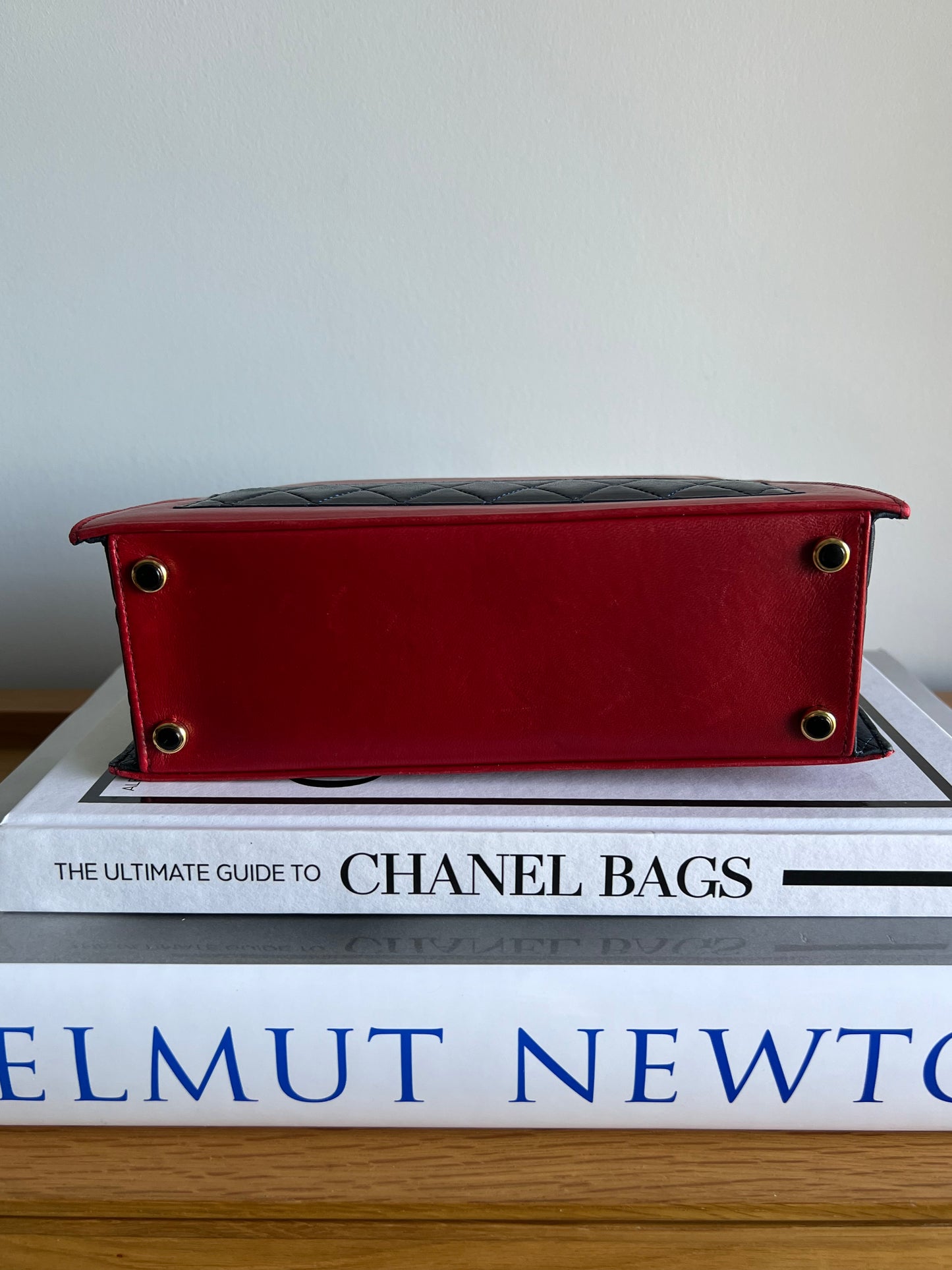Chanel Trapezoid 2.55 Bi-Colour Red and Navy Set - Full Set