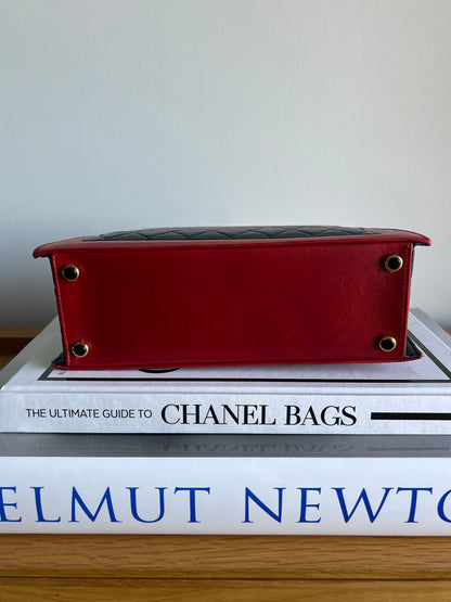 Chanel Trapezoid 2.55 Bi-Colour Red and Navy Set - Full Set