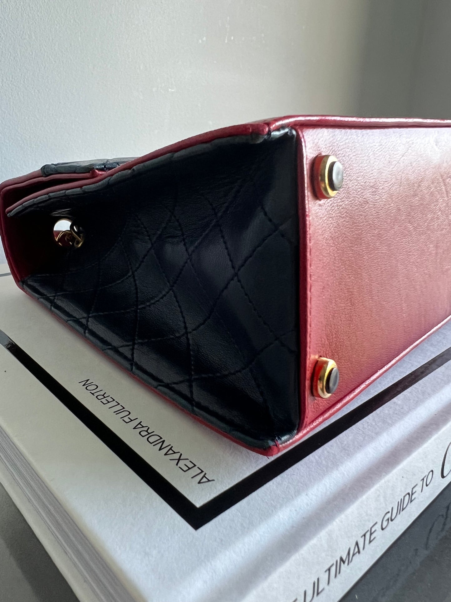 Chanel Trapezoid 2.55 Bi-Colour Red and Navy Set - Full Set