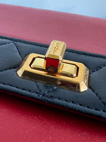 Chanel Trapezoid 2.55 Bi-Colour Red and Navy Set - Full Set